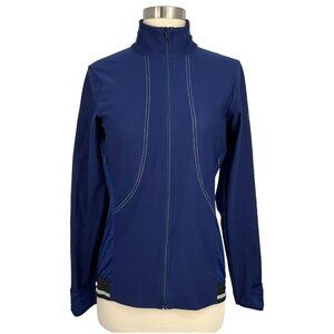 GORE RUNNING WEAR Size M Track Jacket Blue Athletic Windbreaker *READ* Pocket